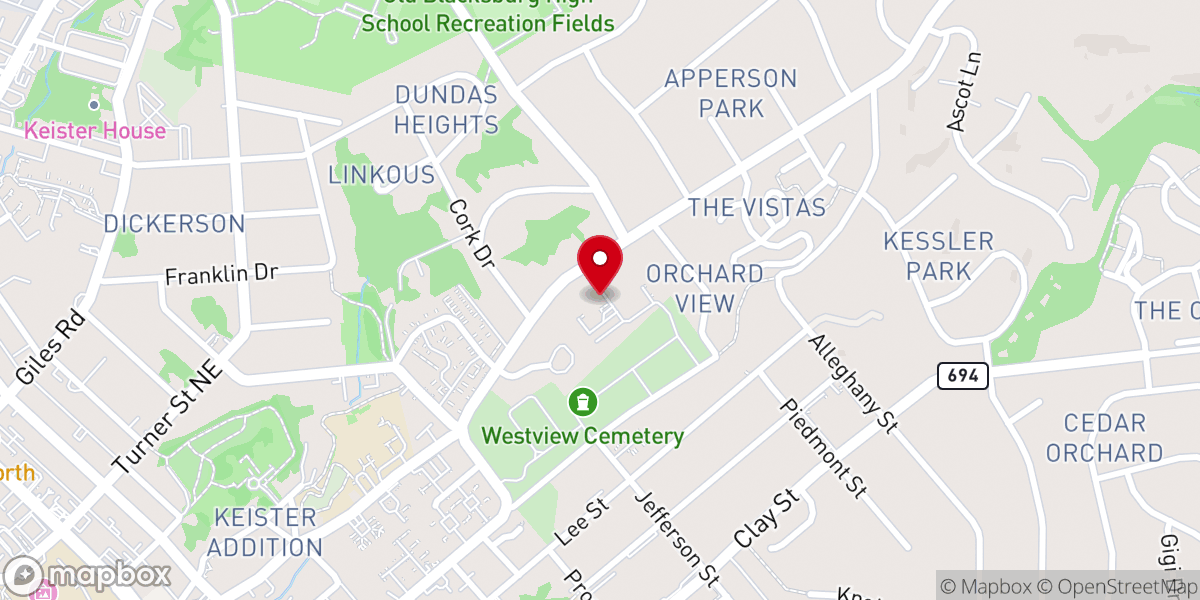Map showing location of Christian Life Center