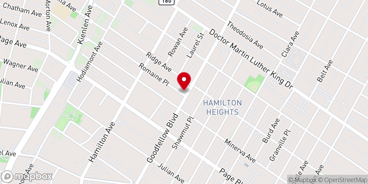 Map showing location of Emmanuel Missionary Baptist Church