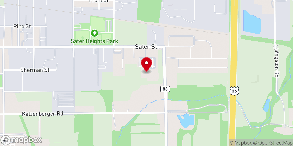Map showing location of EUM Church