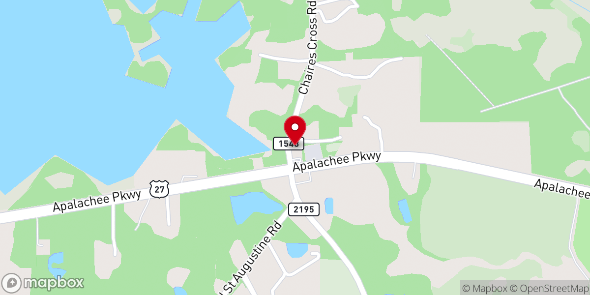 Map showing location of Chaires Community Apostolic Holiness Church