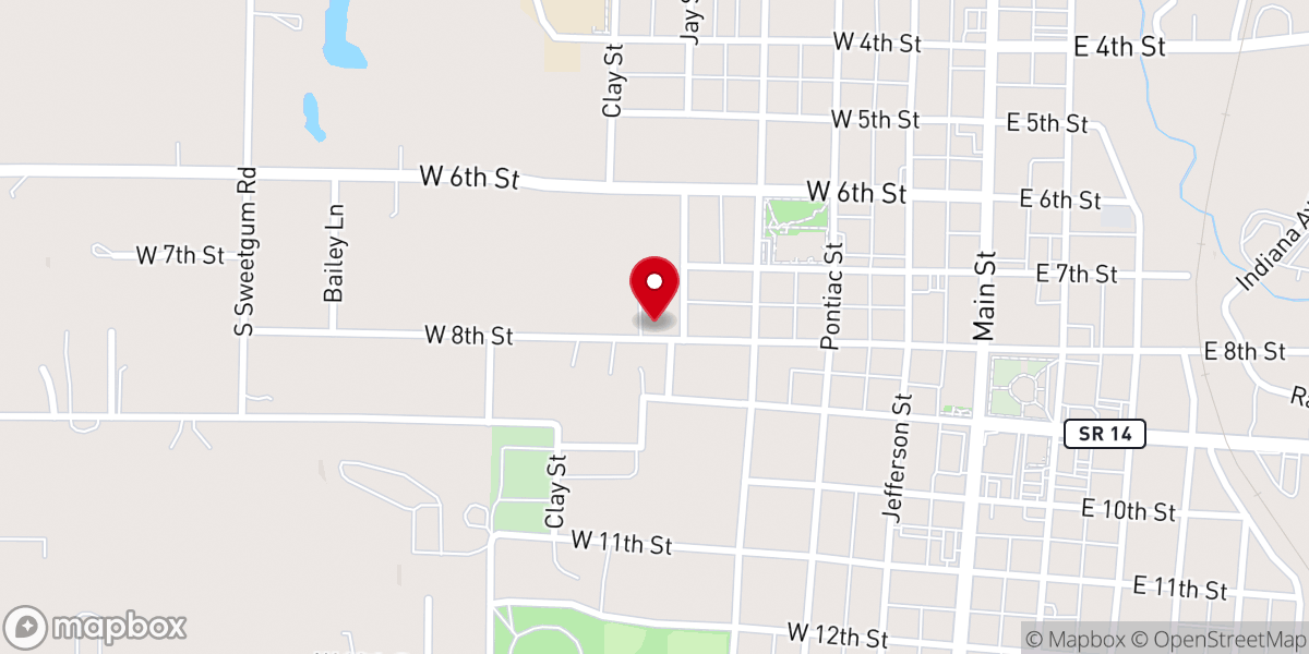 Map showing location of Westside Apostolic Church