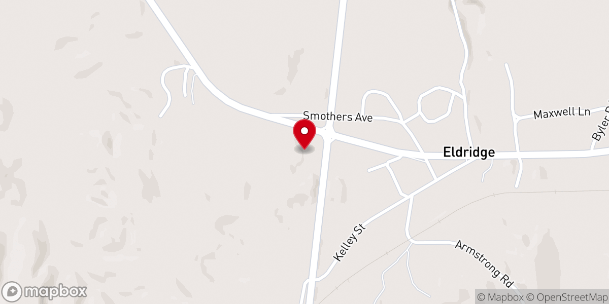 Map showing location of Eldridge Church of Christ