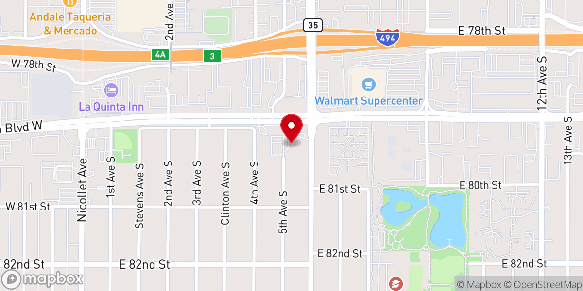 Map showing location of Portland Ave United Methodist Church