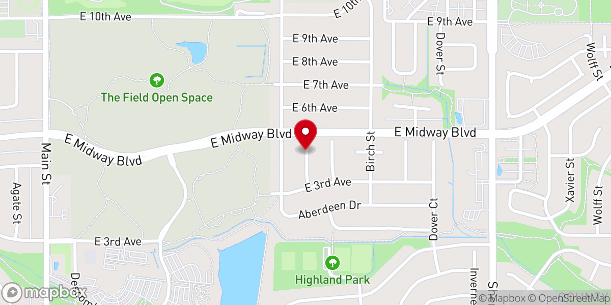 Map showing location of Crosstimbers Christian Fellowship