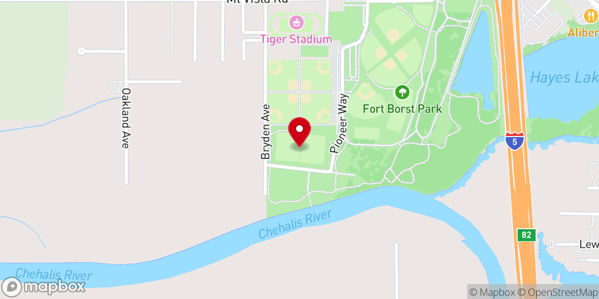 Map showing location of Pioneer Soccer Fields 3+4