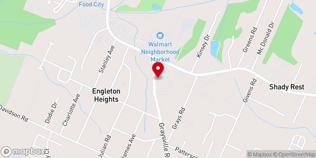 Map showing location of New Haven Baptist Church