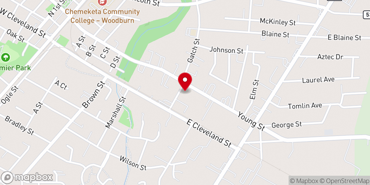 Map showing location of Casa De Dios Woodburn