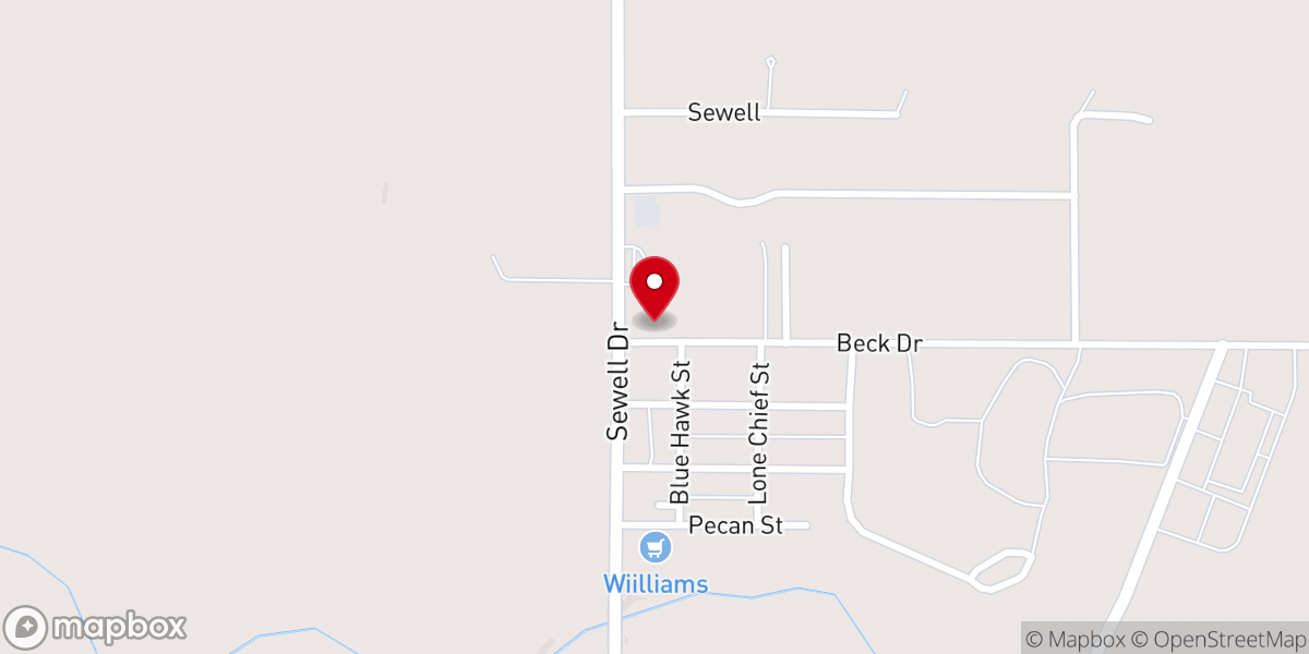 Map showing location of Pawnee Ministerial Alliance - Food Distribution Center