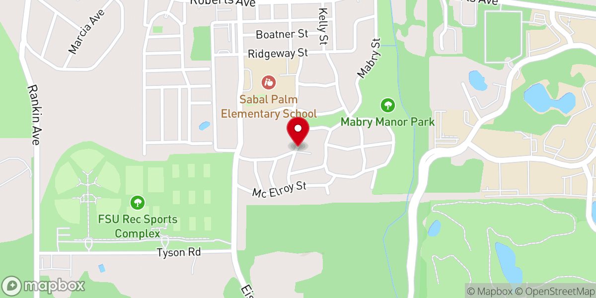 Map showing location of Calvary Baptist Church