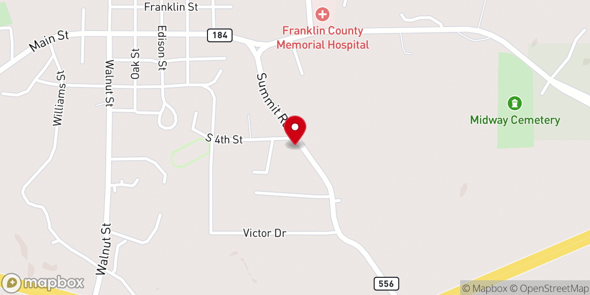 Map showing location of Meadville Convalescent Home