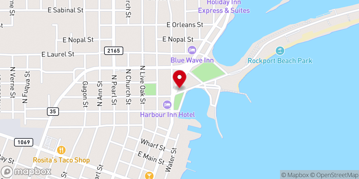 Map showing location of The Woman's Club of Aransas County