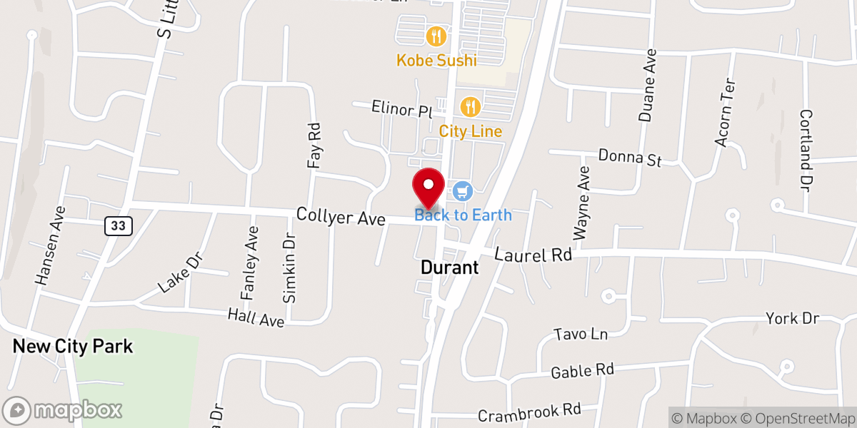 Map showing location of St. Paul's Lutheran Church