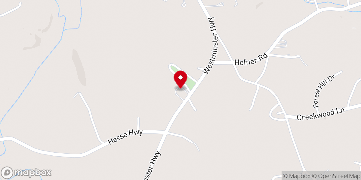 Map showing location of Coneross Baptist Church