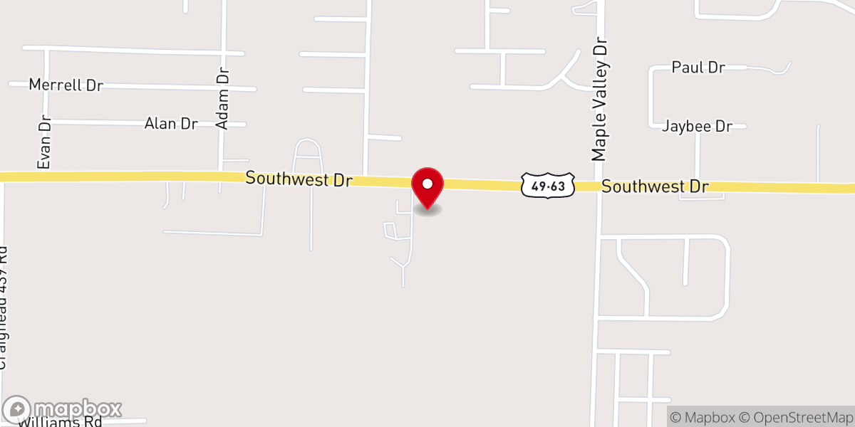 Map showing location of Valley View Missionary Church