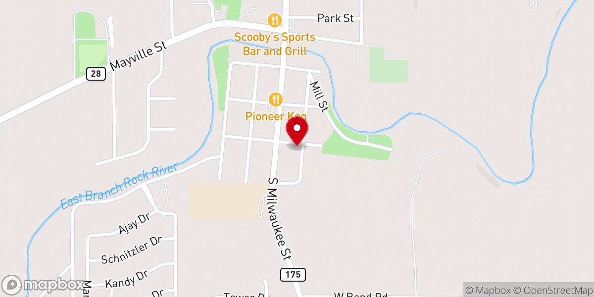 Map showing location of Saint Peter's Ev. Lutheran Church