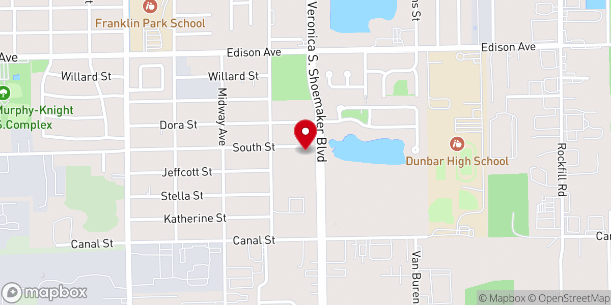 Map showing location of Harvest Fellowship Bible Church