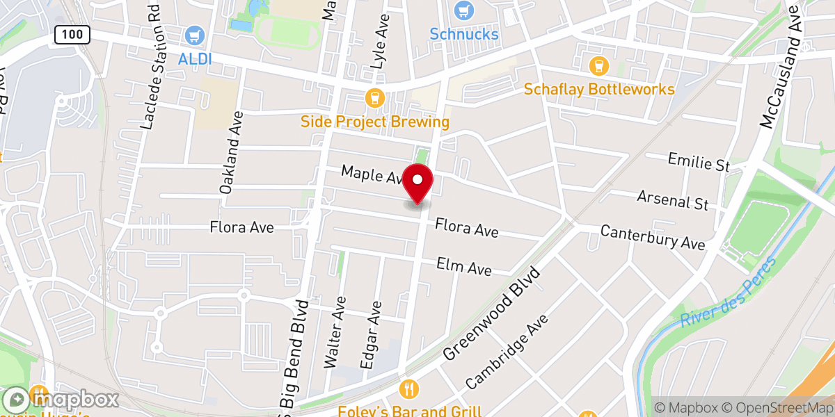 Map showing location of Maplewood United Methodist Church