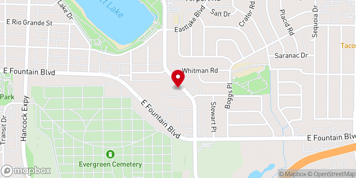 Map showing location of Open Bible Baptist Church