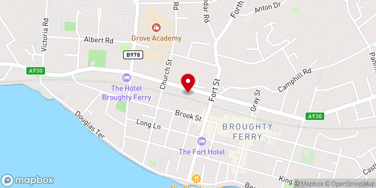 Map showing location of St Mary’s Scottish Episcopal Church