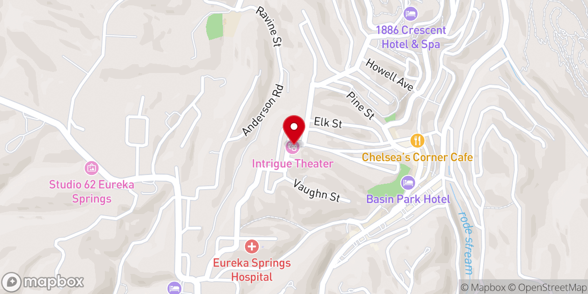 Map showing location of Intrigue Theater