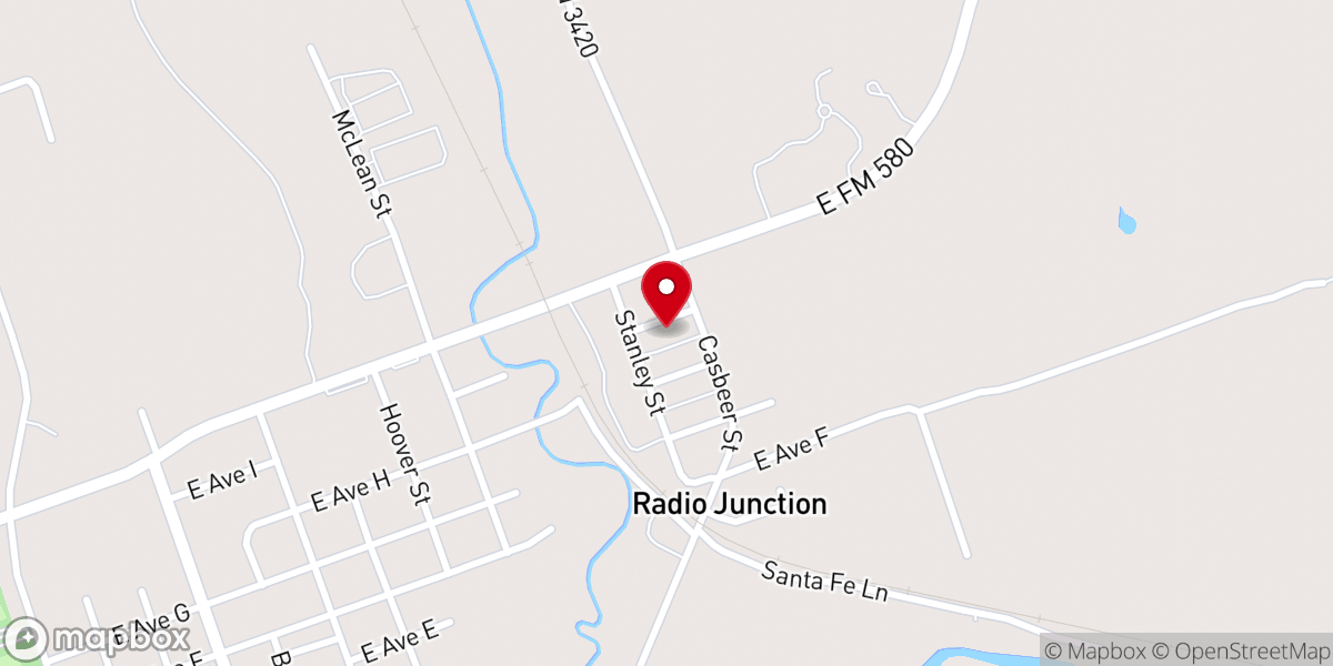 Map showing location of Lampasas Berean Christadelphian Meeting Hall