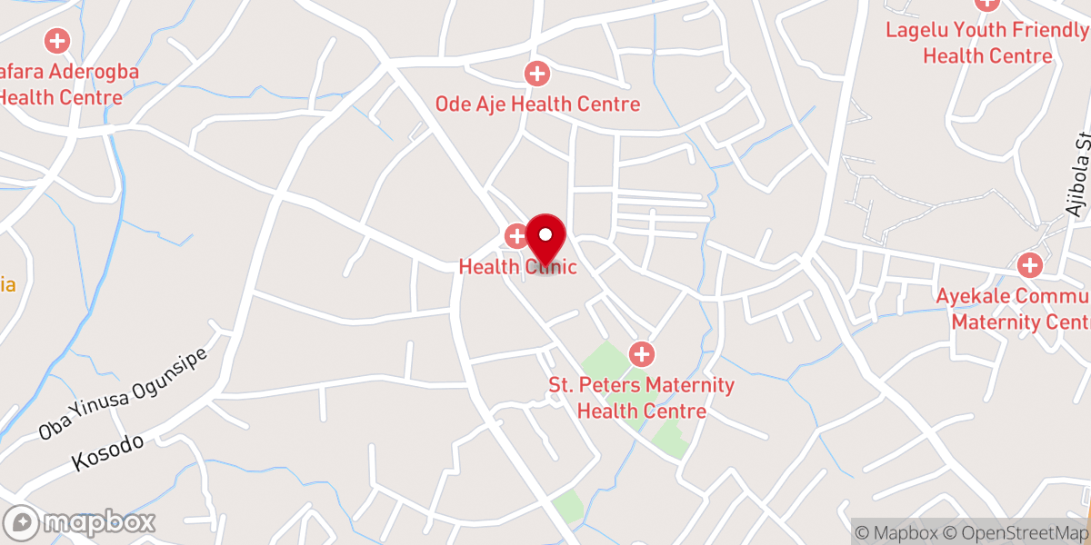 Map showing location of Cathedral of St. Peters, Aremo