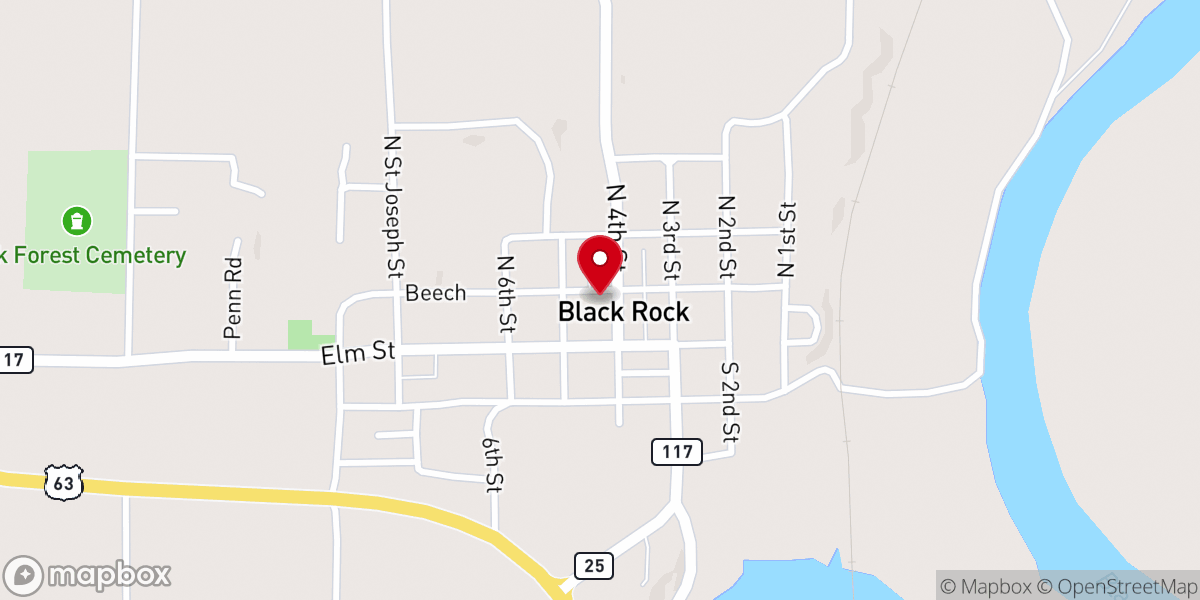 Map showing location of First Southern Baptist Church