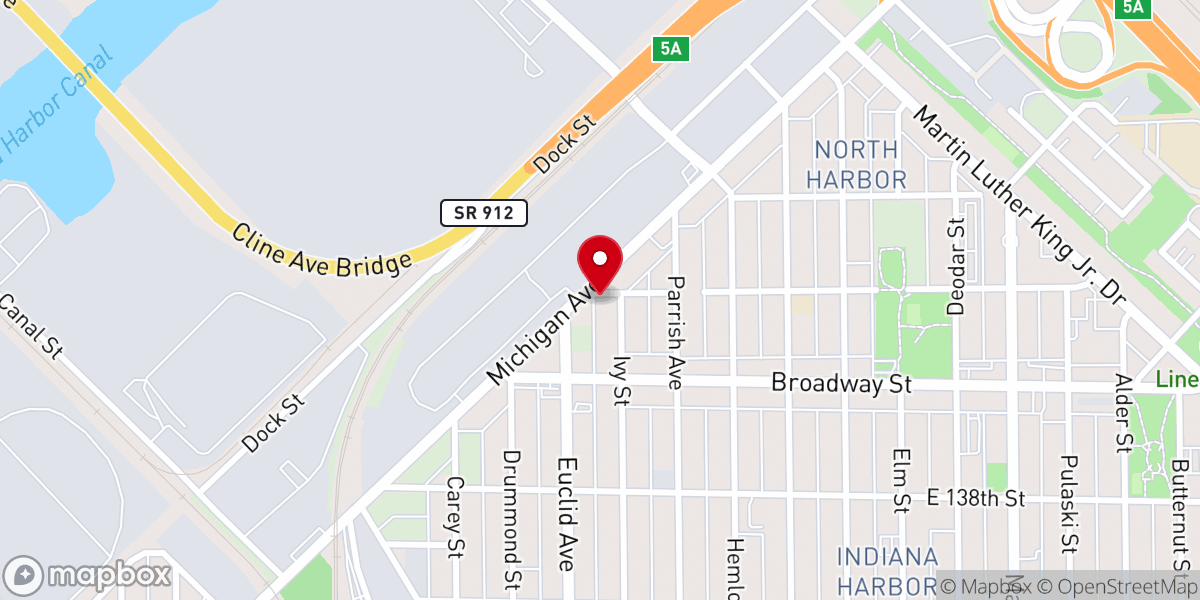 Map showing location of Grace Missionary Baptist Church