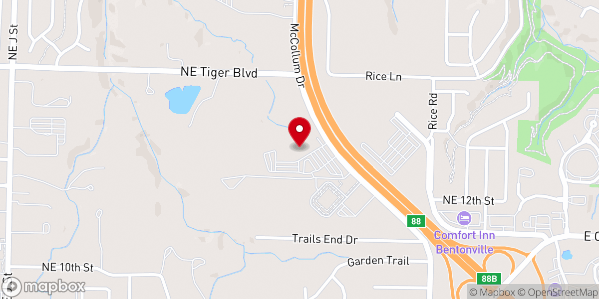 Map showing location of Grace Point Church
