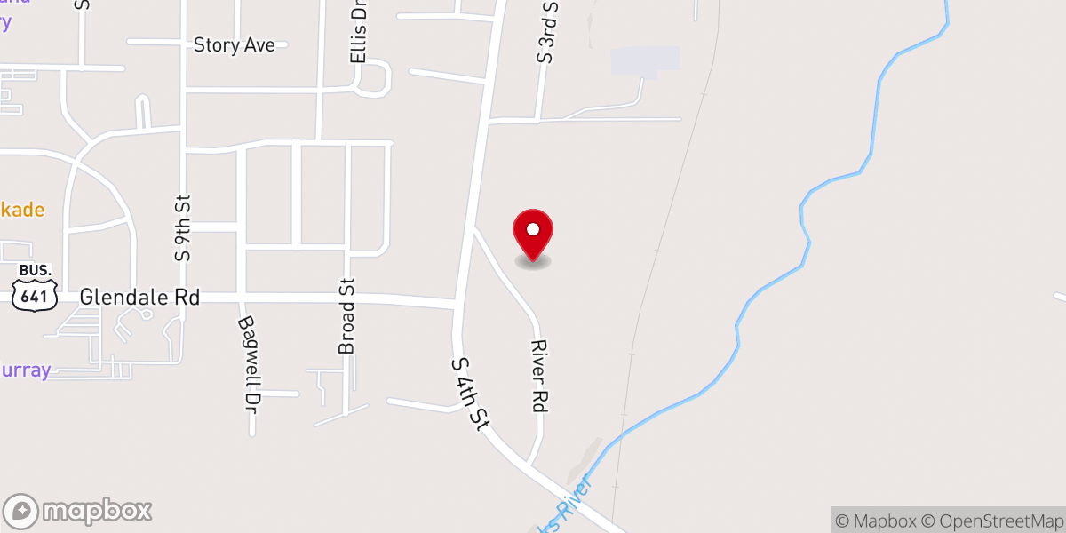 Map showing location of Greater Hope Missionary Baptist