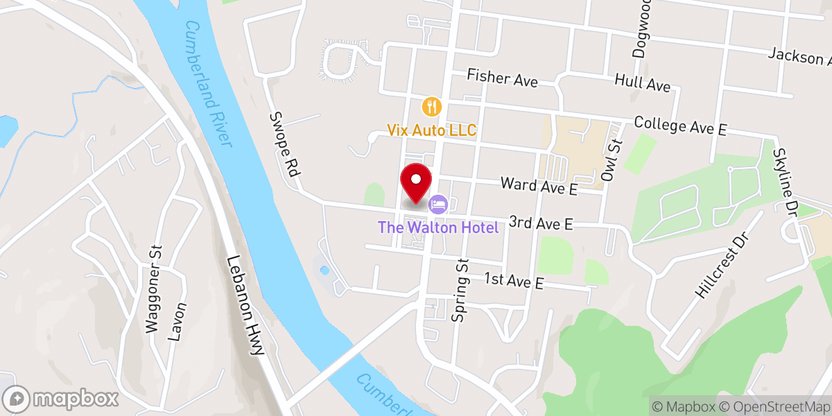 Map showing location of New Salem Association of Baptist