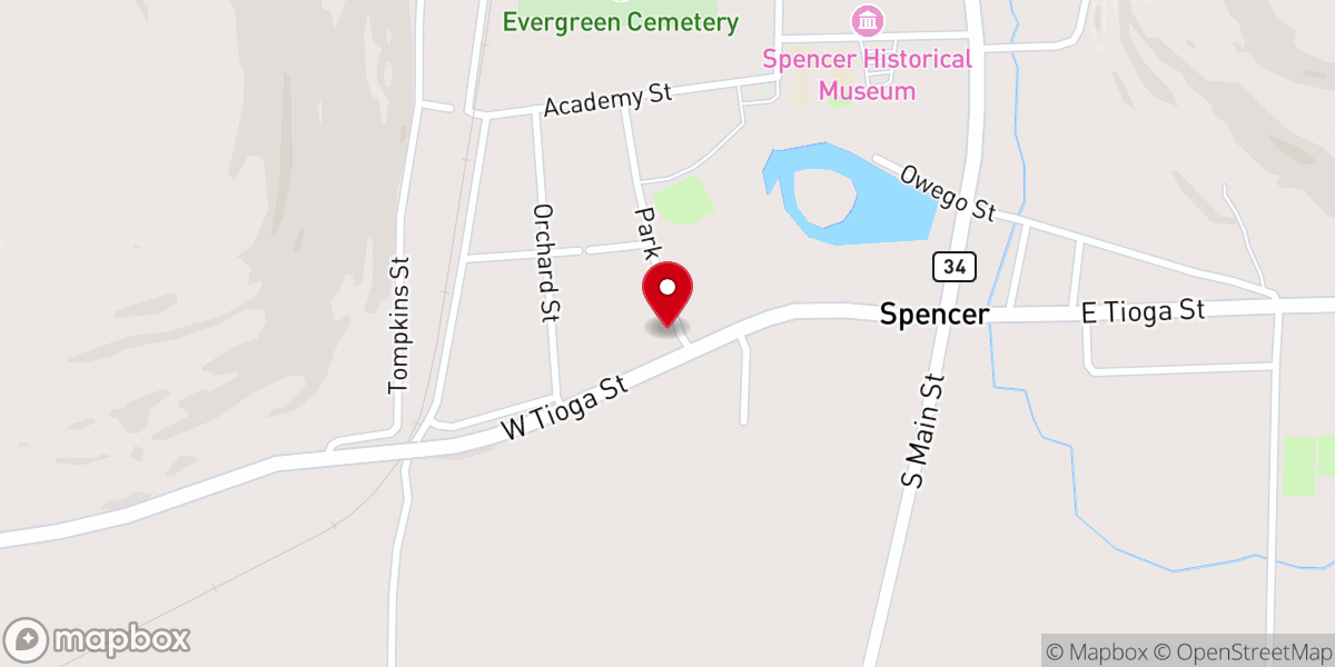 Map showing location of Faith Bible Chapel