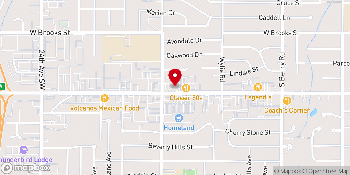 Map showing location of Bethel Baptist Church Norman