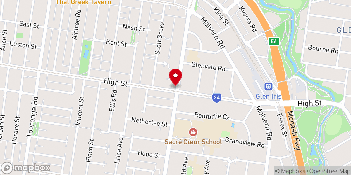 Map showing location of St James' Anglican Church