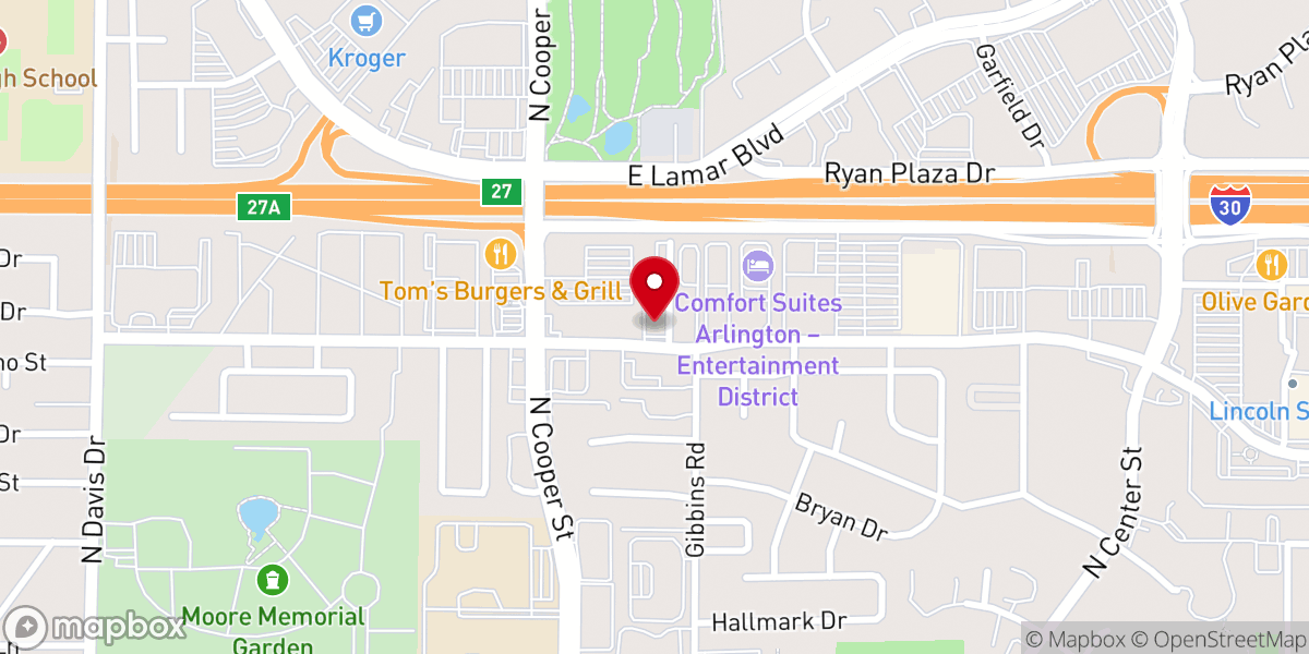 Map showing location of Dream City Church TX