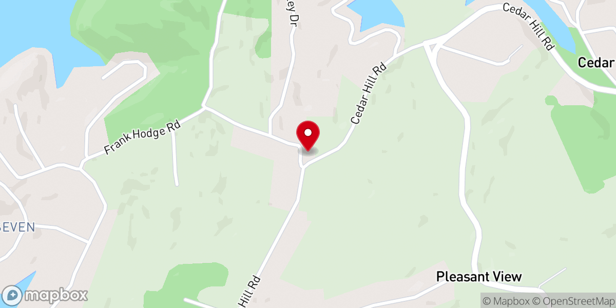 Map showing location of Beulah Land Baptist Church