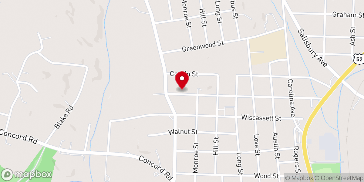 Map showing location of Homeland Baptist Church