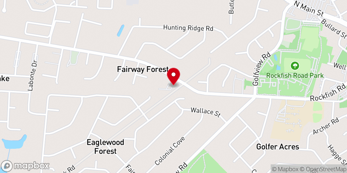 Map showing location of Hope Mills Pentecostal