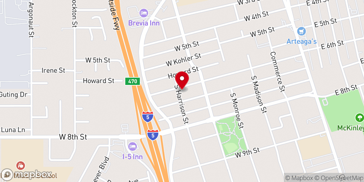 Map showing location of Church of Living God