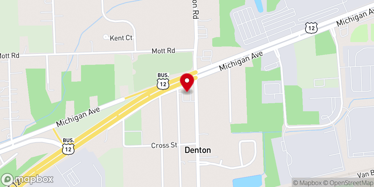 Map showing location of Faith Church Denton