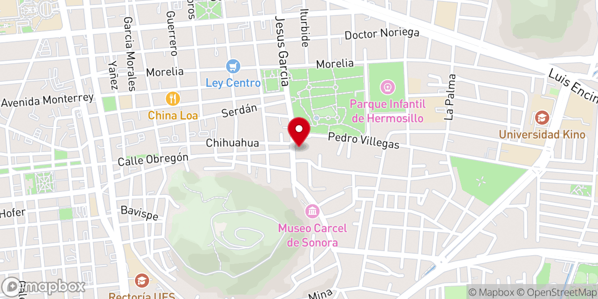 Map showing location of Parroquia Nuestra Señora del Carmen