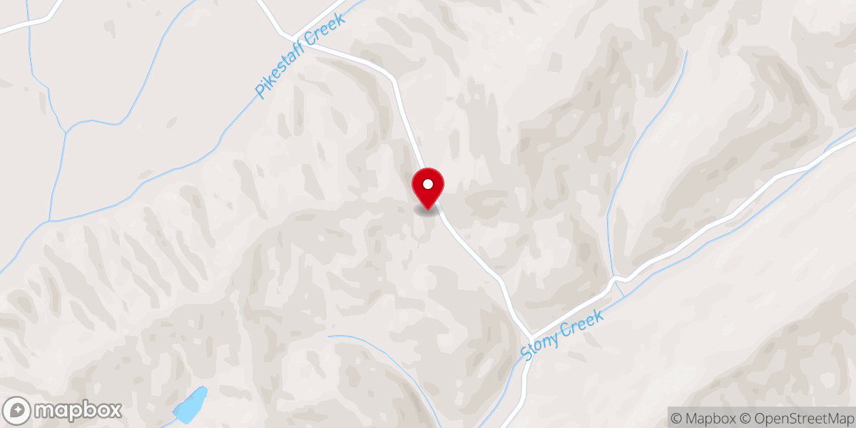 Map showing location of Guthrie Gap Church