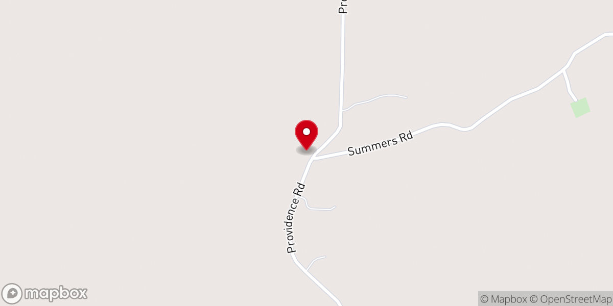 Map showing location of Providence Baptist Church