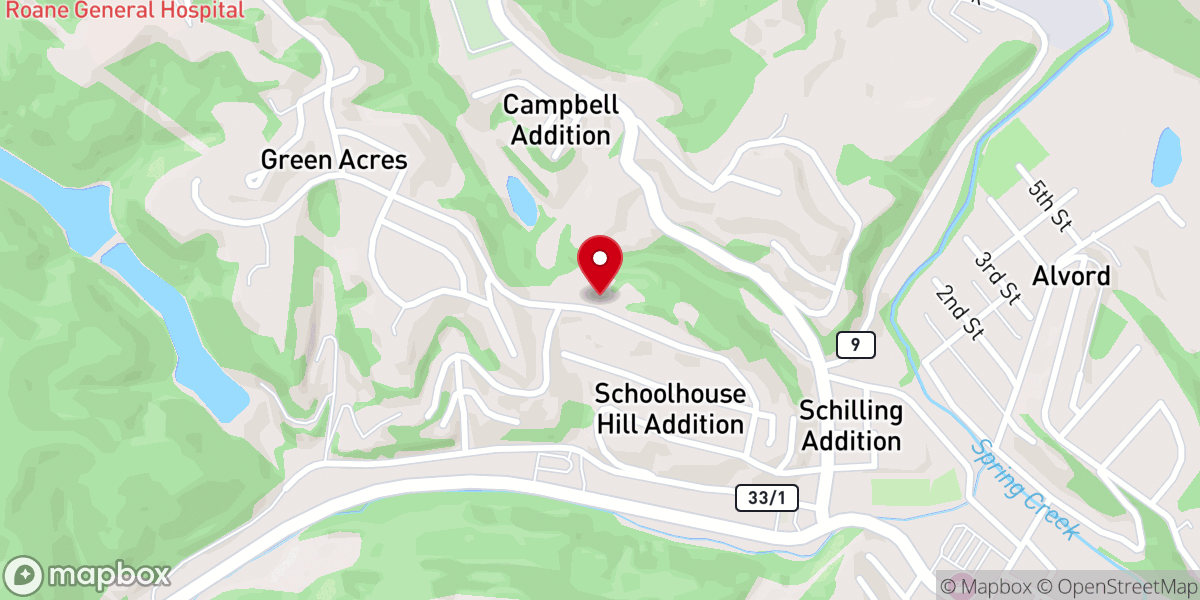 Map showing location of Spencer Tabernacle