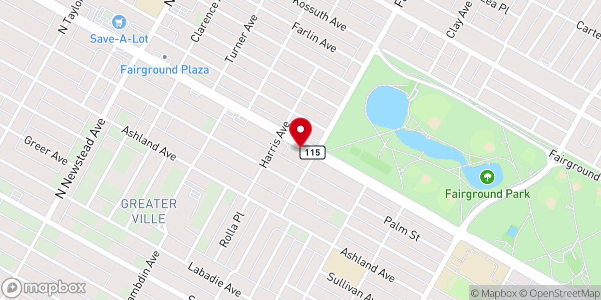 Map showing location of Greater Faith Missionary Baptist Church