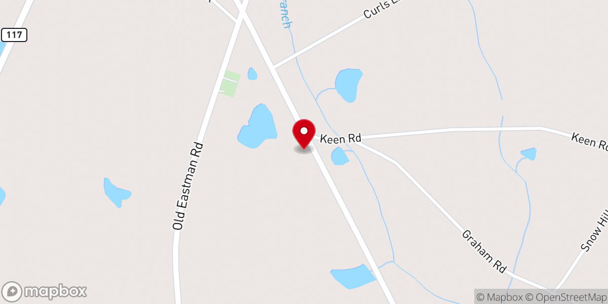 Map showing location of Cadwell Christian Fellowship Center