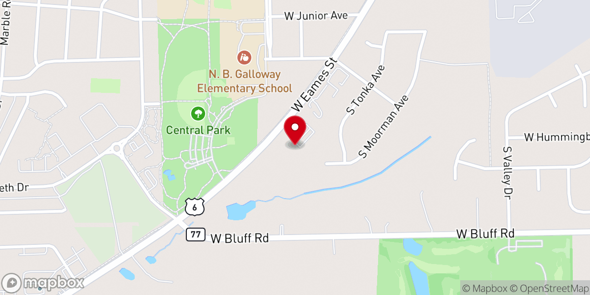 Map showing location of Channahon United Methodist Church