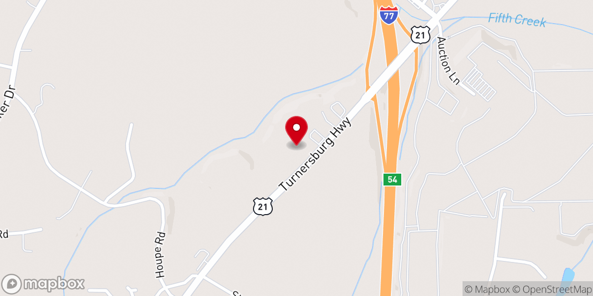 Map showing location of Rose Chapel United Methodist