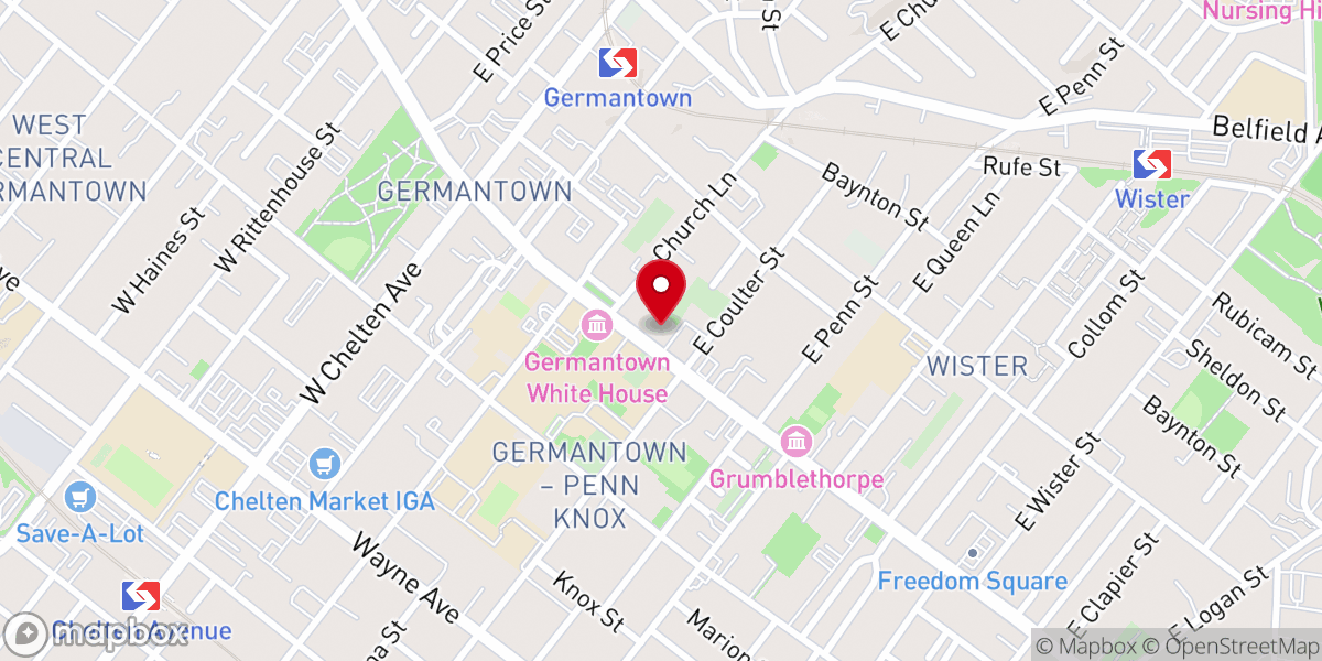 Map showing location of St. Luke's Episcopal Church