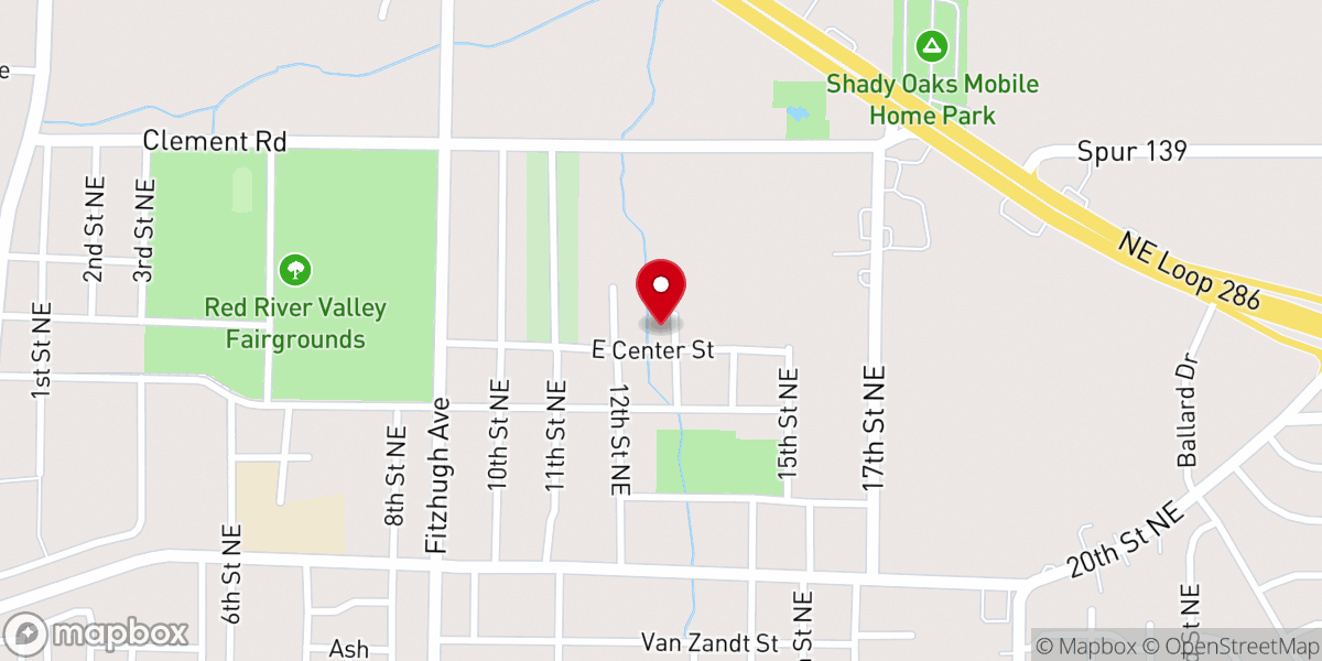 Map showing location of Love Tabernacle Church